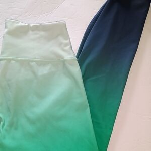 Gradient Green and Blue Women's  Leggings